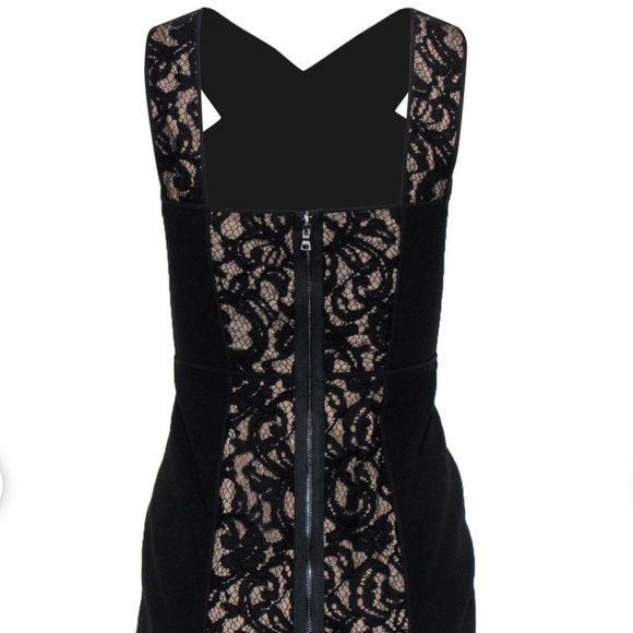 BCBG Max Azria NWT Black Sleeveless “Claudine" Sheath Dress w/ Lace Paneling - Picture 8 of 10
